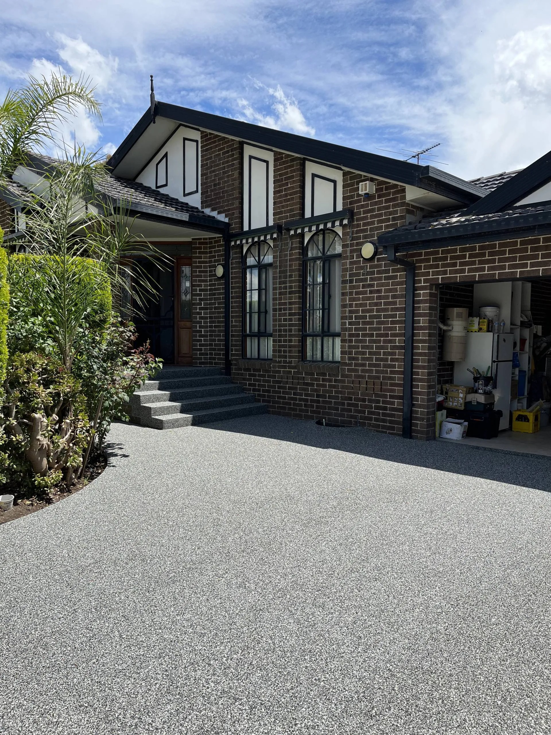 Resin bound stone driveway resurfacing project
